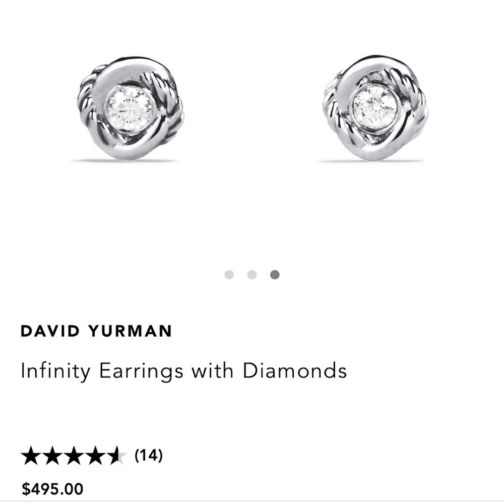 David Yurman Diamond Infinity Earrings